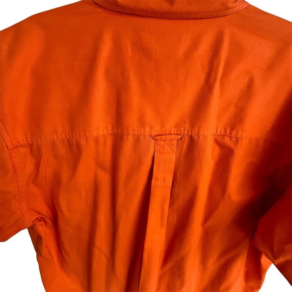 Tony Stewart Embroidered Men's Orange Button Down Short Sleeve Shirt XL NASCAR - Picture 3 of 10